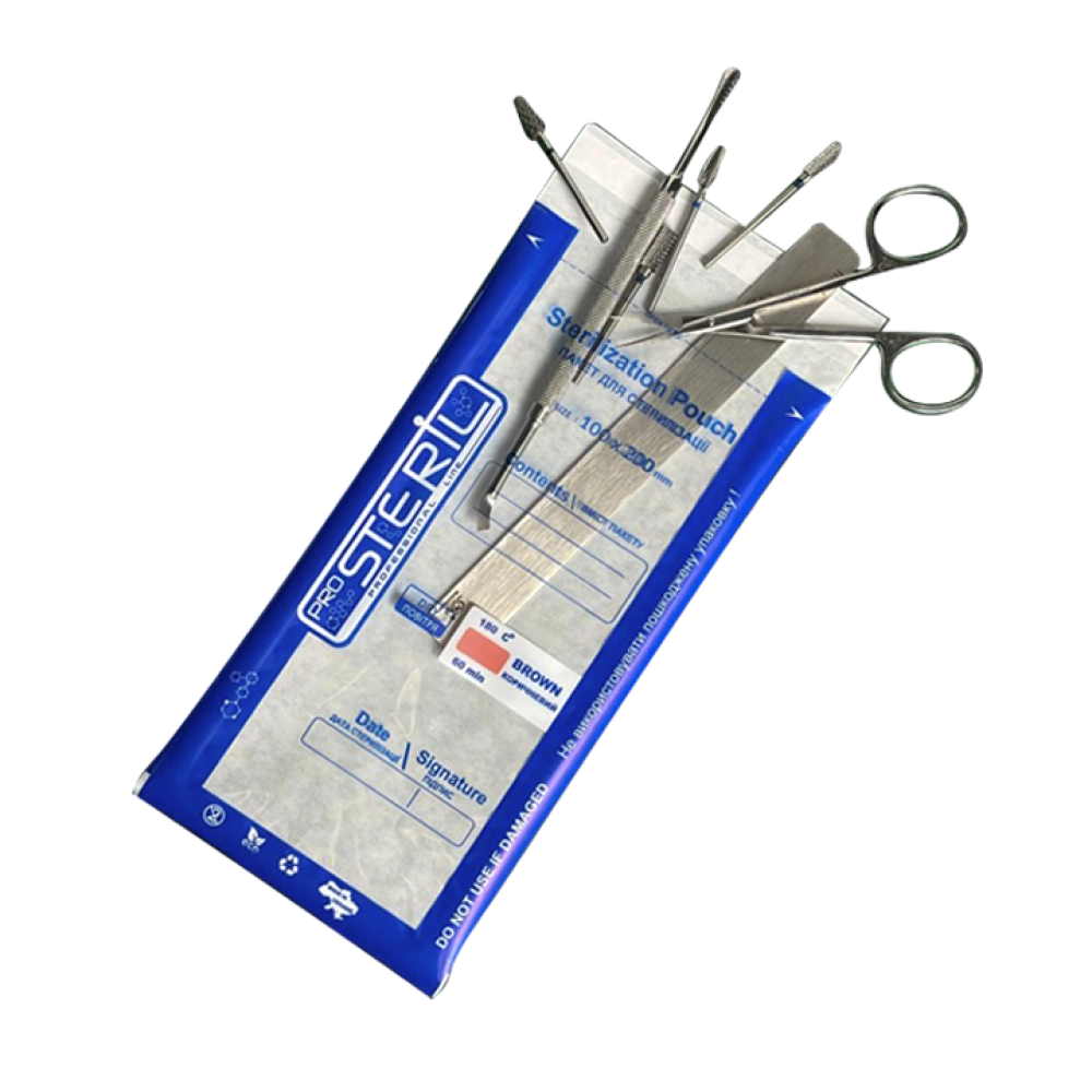 Sterilisationsbeutel — Transparent, 100x200mm, 100x